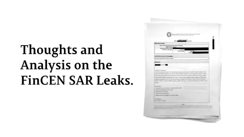 Thoughts and Analysis on the FinCEN SAR Leaks